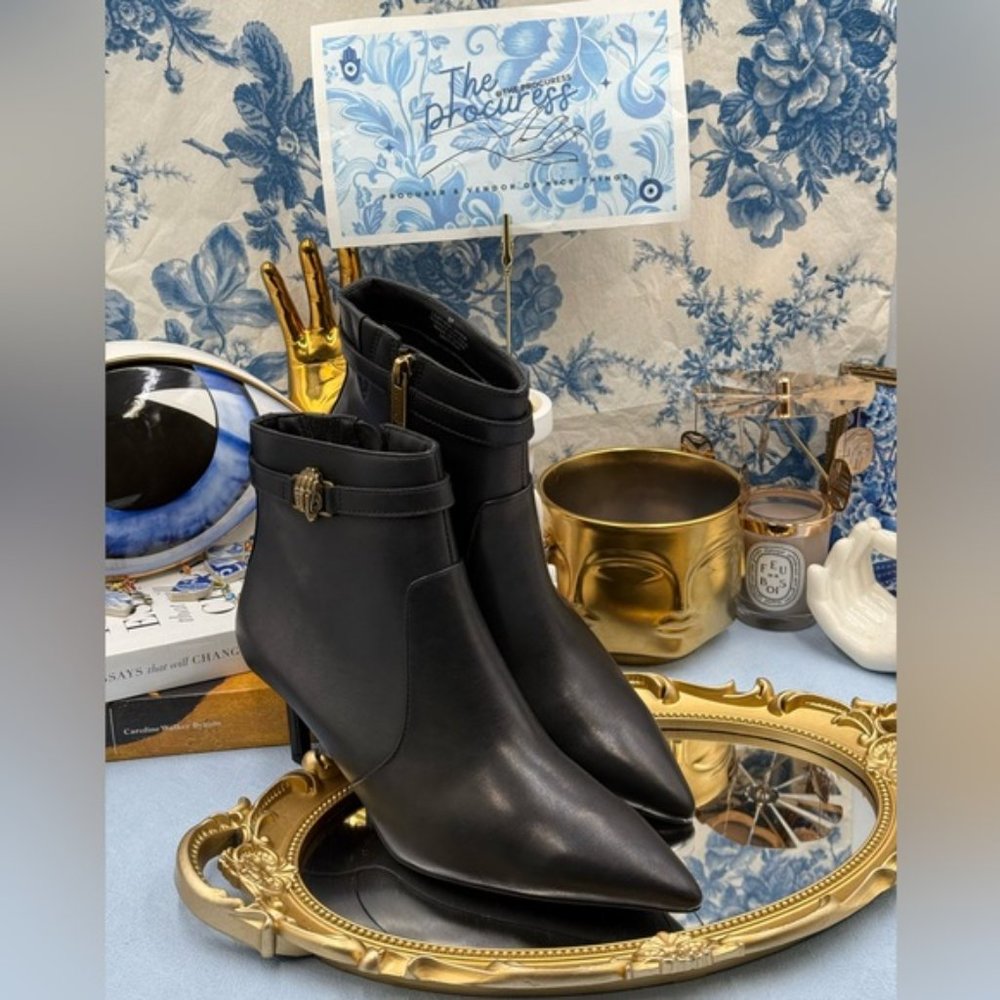 🆕 KURT GEIGER LONDON 🧿 NWOT Kensington Flexi Woven Leather Ankle Boots, Sz 7 - Picture 5 of 16